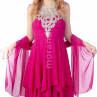 Цикламена официална рокля 1627